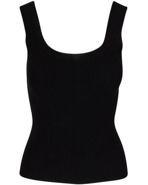 Nili Lotan Ribbed-Knit Tank Top - Black