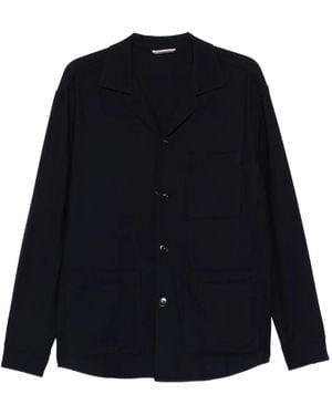 Canali Button-Up Jacket - Blue