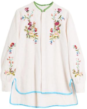 Valentino Garavani Floral-Embroidered Shirt - White