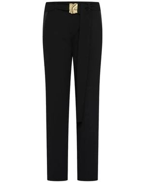 Marella Belted Trousers - Black