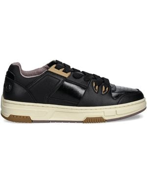 HUGO Sneakers Met Gelakt Vlak - Zwart