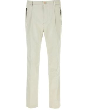 Etro Zip-Pocket Pleated Pants - Natural