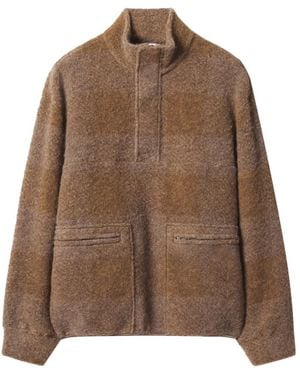 Maison Kitsuné Chaqueta Popover A Cuadros De Lana Virgen - Marrón