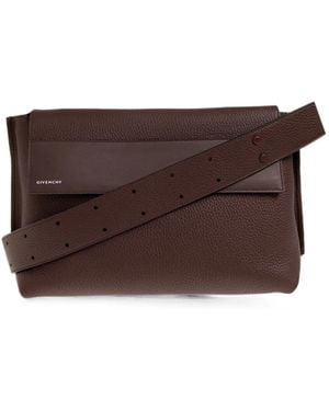 Givenchy Medium Logo-Print Shoulder Bag - Brown