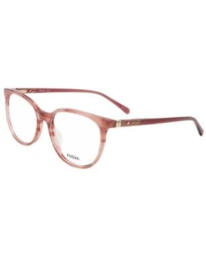 Fossil Brille Mit Rundem Gestell - Pink
