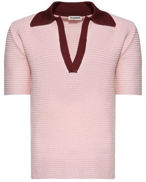 Jil Sander ショートスリーブ ポロシャツ - ピンク