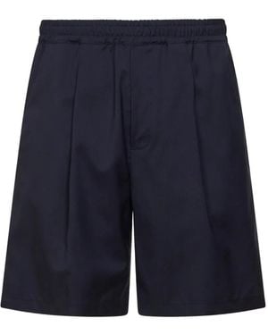 D4.0 Short Élastiqué À Plis - Bleu