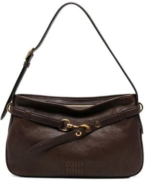 Miu Miu Aventure Nappa Leather Bag - Black