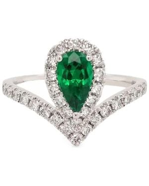 HYT Jewelry エメラルド リング 18kホワイトゴールド - グリーン