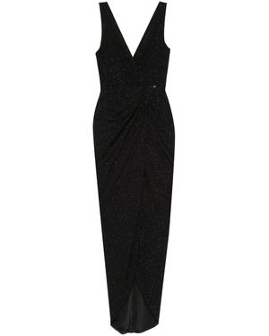 Nissa Glitter Maxi Dress - Black