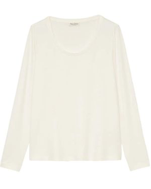 Marc O' Polo Long-Sleeve Scoop-Neck Top - White