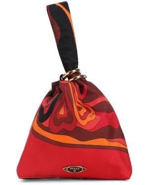 PUCCI Emilio Silk Tote Bag - Red