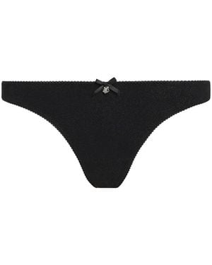 KARL LAGERFELD Ikon Tanga Mit Glitter - Schwarz