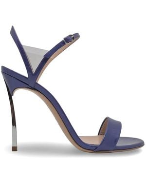 Casadei Blade V-Celebrity Transparent-Panel Sandals - Blue