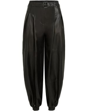 Karl Lagerfeld Kl Studio Voluminous Leren Broek - Zwart