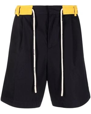 Palm Angels Drawstring Tailored Shorts - Blue