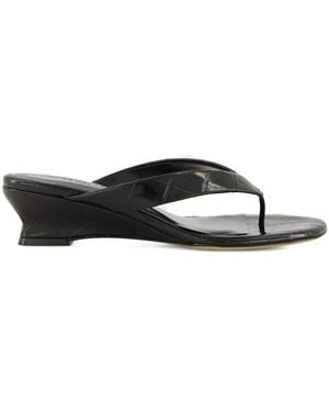 Le Monde Beryl 40Mm Micro Wedge Thong Sandals - Black