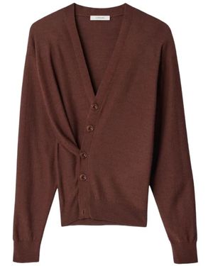 Lemaire Relaxed Twisted Cardigan - Brown