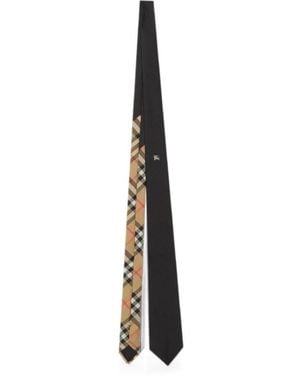 Burberry Knight Silk Tie - White