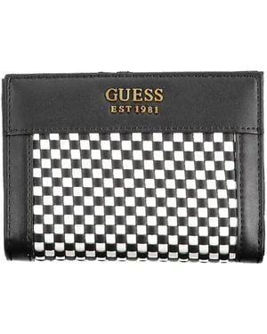 Guess Check-Pattern Wallet - Black