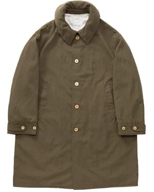 Visvim Cappotto Con Bottoni E Cappuccio - Verde