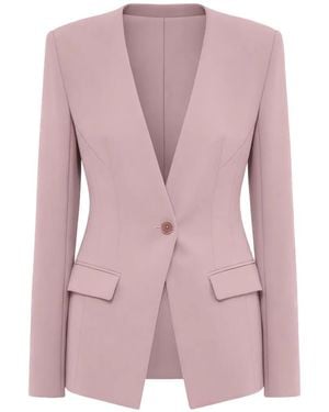 Patrizia Pepe Tailored V-Neck Blazer - Pink
