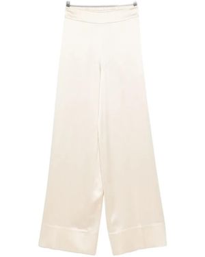 JOSEPH Pantalones Palazzo Dijon Con Cinturilla Elástica - Blanco