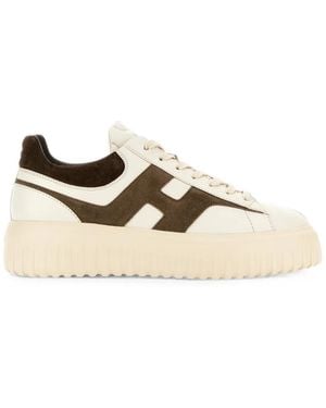 Hogan H-Stripes Sneakers - Natural