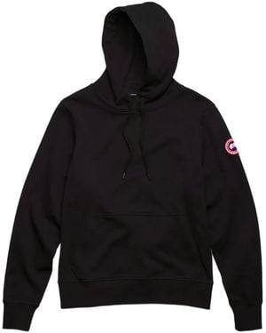 Canada Goose Drawstring Badge Hooded Sweatshirt - Black