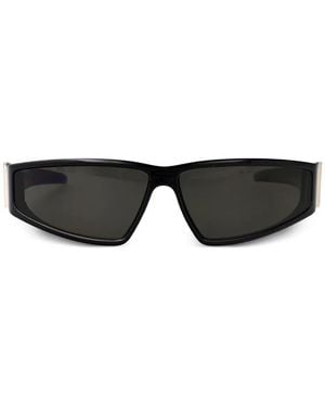 McQueen Zonnebril Met Schild Montuur - Zwart