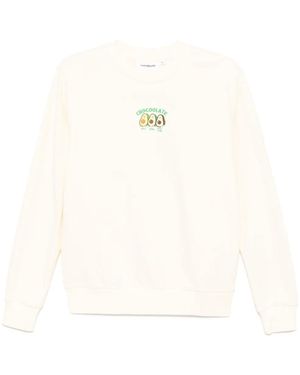 Chocoolate Embroidered Sweatshirt - White
