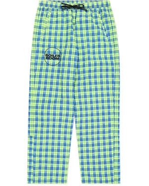 Pleasures Practice Checked-Pattern Track Trousers - Blue