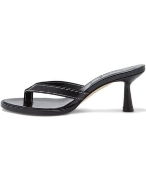 Aeyde 75mm Daphne leather sandals - Schwarz