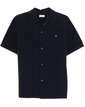 Fursac Patch-Pocket Textured Shirt - Black