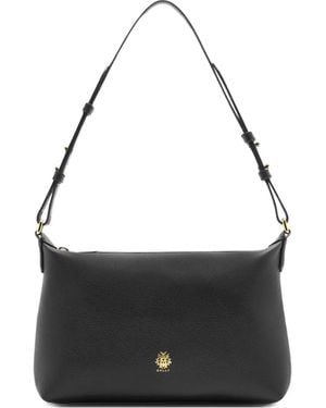 Bally Hera Hobo Zipped Leather Shoulder Bag - Black