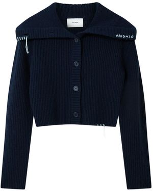 Axel Arigato Celine Ribbed Cardigan - Blue