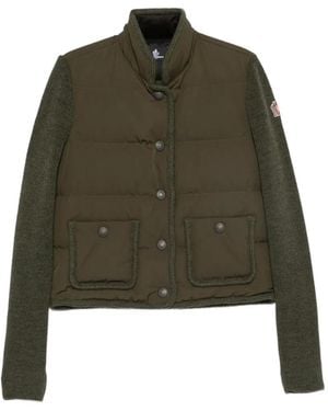 Moncler Quilted Paneled Jacket - Green