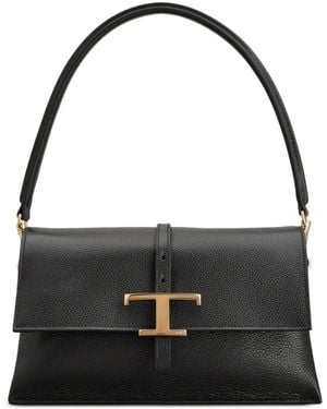 Tod's Schultertasche Mit Logo - Schwarz