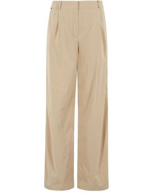 K-Way Straight-Leg Pants - Natural