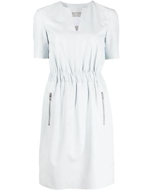 DROMe Kleid Mit Kurzen Ärmeln - Weiß
