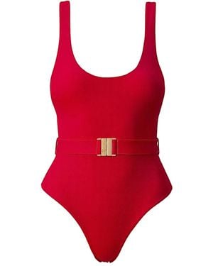 SOFIA ERHAN Bañador Scarlet con cinturón - Rojo