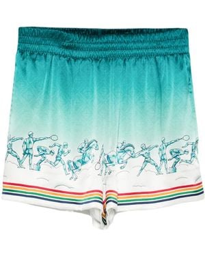 CASABLANCA La Deesse Du Stade Shorts - Blue