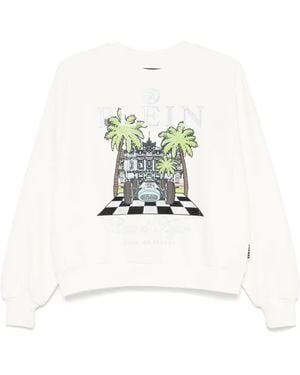 Philipp Plein Felpa New Port Beach Cut - Bianco