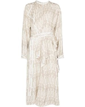 Stella McCartney Taylor Asymmetric Silk Dress - Natural