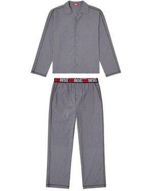 DIESEL Karierter Paul Pyjama - Blau