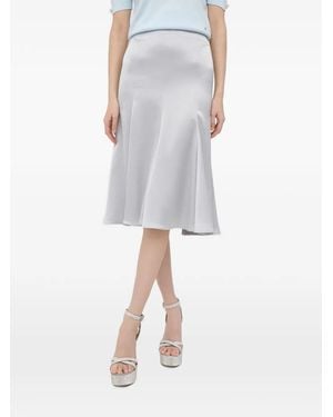 Trussardi Flared Midi Skirt - Grey