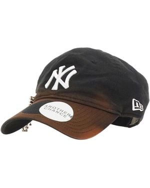 ANOTHER CHANCE Customised New Era 9Twenty Rhinestone-Embellished Baseball Cap - Black