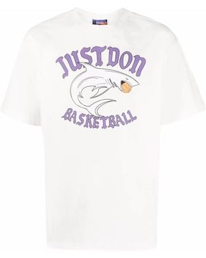Just Don Cotton Printed T-Shirt - White