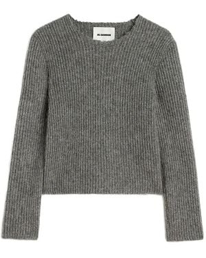Jil Sander Ribbed Knit Jumper - Grey