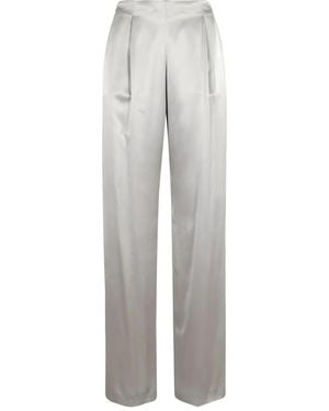 Alberta Ferretti Straight-Leg-Hose mit Falten - Grau